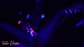 body painted and fucking myself in the blacklight