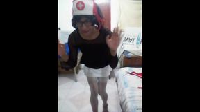 Joselynne Crossdresser In Nurse Cosplay In Heels And Stockings Cam