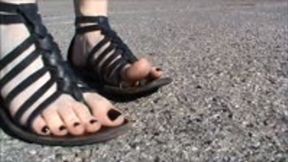 Ants crush by Christine in sandals