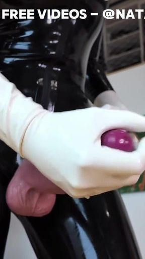 Femdom Latex JOI - Huge Strapon dildo   Clip 1