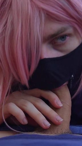 Key moment from &quot;Cute Femboy blowing his BF&#039;s cock during a hike - NagisaIf&#039;s Adventure Blog #01&quot;