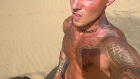 Amateur GF gives a deepthroat blowjob in the desert