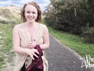 Risky Public Outdoor Flashing & Banging my Sextoy on the Beach
