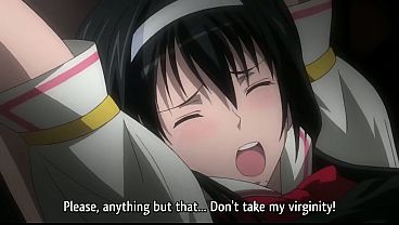 Hentai brunette tied up and fucked by pervs