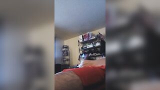 Frolicking with my prick while Im bored