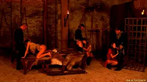 Dirty Girls Party Hard In Dungeon Orgy Taking It Everywhere!