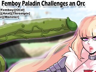[M4M] Femboy Paladin Challenges an Orc