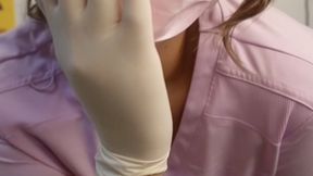 Watch me try on 5 pairs of scrubs uniforms and match them with surgical mask and gloves!