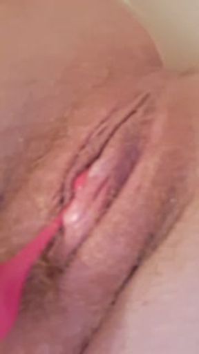 Hairy girl squeals and squirts real shaking orgasms