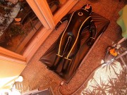 Cyborg get in Vacbed - with inflatable heavy rubber suit in Vacbed