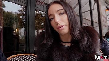 Busty brunette Lola Bulgari takes a massive French dick in her pussy and ass