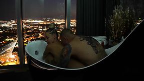 Pretty Sexy Blonde And Her Husband Have a Superb Night In the Luxury Hotel On Their Anniversary Day