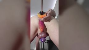 Spocks cock dildo makes me cum hands free in my chastity cage