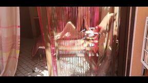 je fais jouir le cameramanje me donne du plaisir en exterieur sur un transat ...