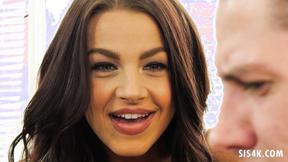 ”SISTERTRICK Evelin Stone gets pounded in the living room by step sibling”