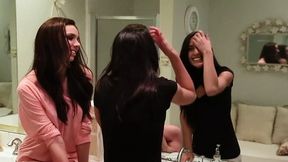 Dark-haired beauties adore their intimate areas