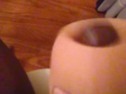 First Time Using a Fake Pussy ( sub to my onlyfans while it's free. Link in bio on my page)