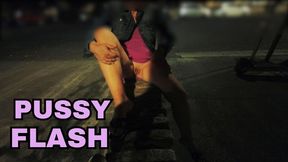 Extreme Pussy Flash - A stranger sees the Teacher touching herself and FINGERS her in public - Beach Orgasm!