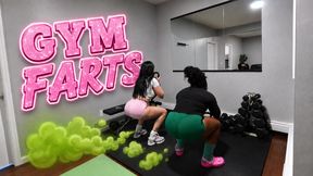 Gym Farts - Gassy girls clear out gym with rotten protein farts