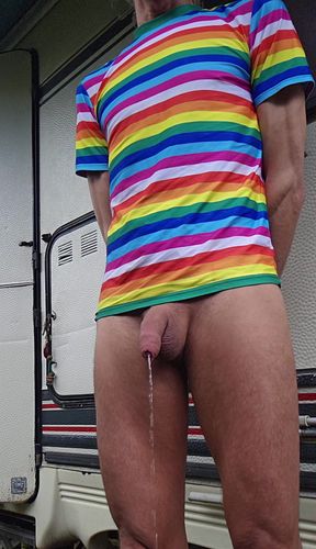 Double piss and cum load. Teen has to piss 2 times. Giant handsfree pissing