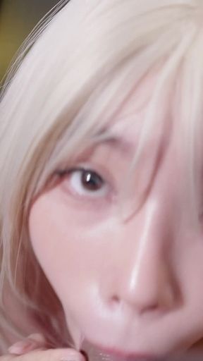 I Just Want to Make Sure He Can't Cheat When He Goes Out. Swallow & Sloppy Blowjob