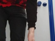 I was ordered to take off my undies and go commando in a public bathroom