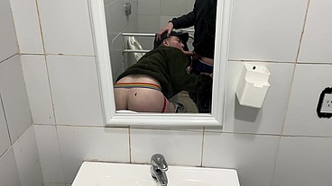 Picked up a Straight Student and Fucked him in Public Toilet [4K]