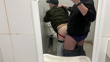 Picked up a Straight Student and Fucked him in Public Toilet [4K]