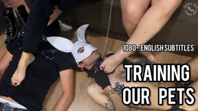 Goth Queens Training Their Foot Slaves With Dirty Boots