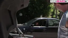 Skinny babe deepthroats huge cock then gets her twat drilled