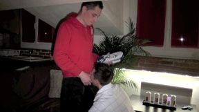 Sex tape with 2 sneakers boy at home
