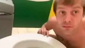 Raw Encounter: Public Domination in Steamy Restroom Showdown – GayXXX 18+