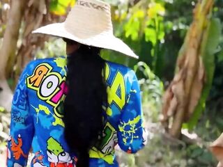 PERVERT ON A MOTORCYCLE TAKES ADVANTAGE OF A PEASANT WOMAN'S INNOCENCE ON THE ROAD AND ENDS UP WITH HIS BAWDY PERSPIRED DONG IN HER THROAT UNTIL THIS GUY EJACULATES