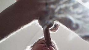 sucking dick and getting a mouthful of my cum