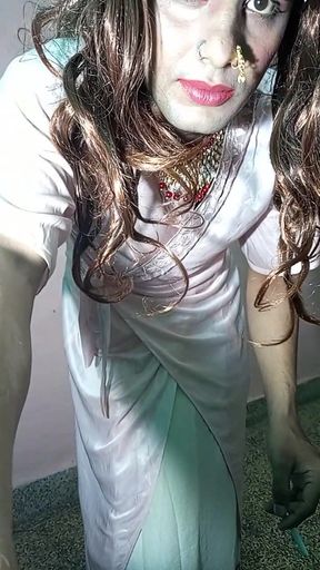 I love satin bra panty and removed clothes my stepmom