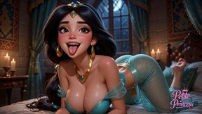 petite princess jasmine twerking squirting cum orgasm in palace bedroom - ai 4k nsfw