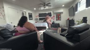 Brianna and QueenYaaYaa Test Airbnb Bed