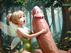 Fairy Tempts Giant Lumberjack: Tinkerbell's Dark Desire (AI Generated Anime)