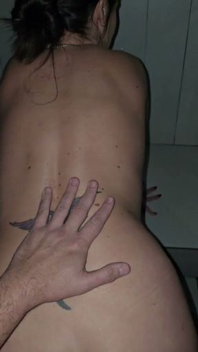 At the sauna I suck his big cock and rub the massage mud all over and make him blow a load all over my tits!   Clip 1