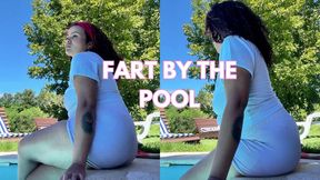 Chubby Latina Big Ass Farting by the Pool Relaxed Summer Gas Vibes
