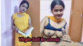 My Sali dressed for Haldi Ceremony but she has exams tomorrow. She is confused and alone with her Jija.