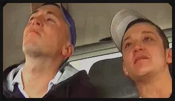 Sultry Twinks' Car Threesome