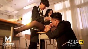ModelMedia Asia Teasing Sexy Teacher In Black Stockings Shen Na MD 0181 Best Original Porn