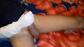 Hand job with gloves