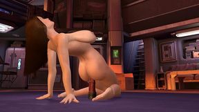 a night with a huge dildo - 3d porn