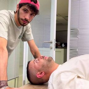 Sexy Middle Eastern Guy DOMINATES and HUMILIATES inexperienced Sub- spit roast , deep throat training , piss drinking