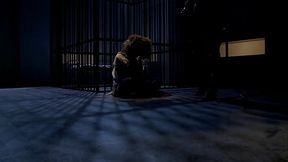 Katwoman Jennifer Dark Prowls Into A Prison Cage 3way