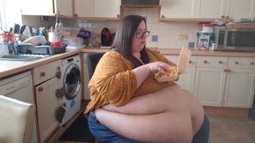 Ssbbw vs godzilla burger eating