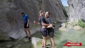 Sexy girls fucked outdoor