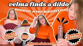 BBW VELMA FINDS GHOST DILDO RIDING SQUIRT CREAM COSPLAY CURVY CLOSEUP WITH CLEAR SUCTION CUP DILDO PUSSY